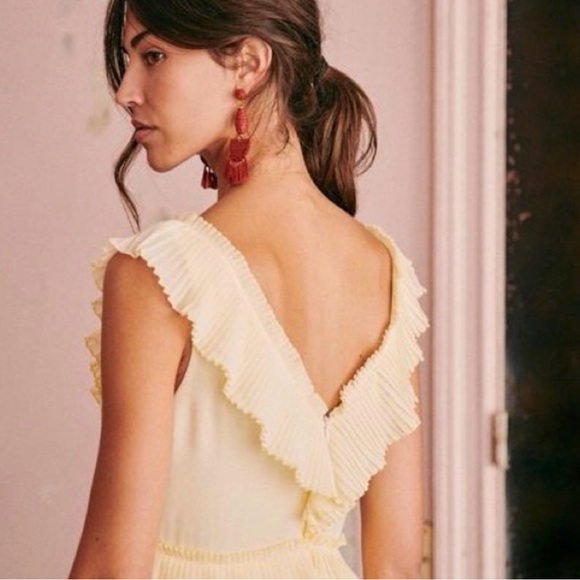 Sézane Rachelle dress in pale yellow - Picture 2 of 6